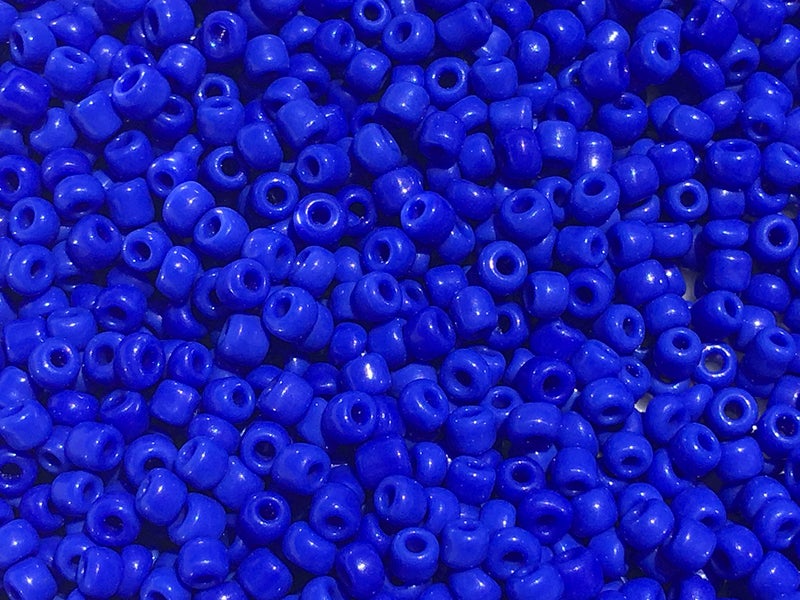 Golden Leaf Czech Glass Seed Beads Royal Blue Opaque Size:11/0 50 gr / 1.76 oz - Image 2
